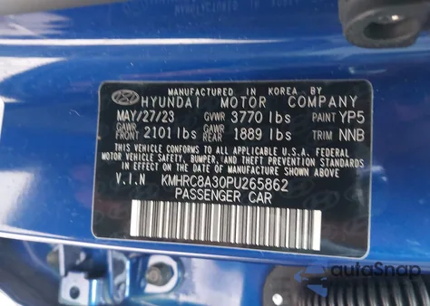 2023 Hyundai Venue Limited from USA, damaged, VIN KMHRC8A30PU265862